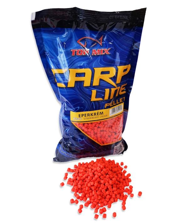 TOP MIX Carp Line Fluoro etető pellet, Eperkrém